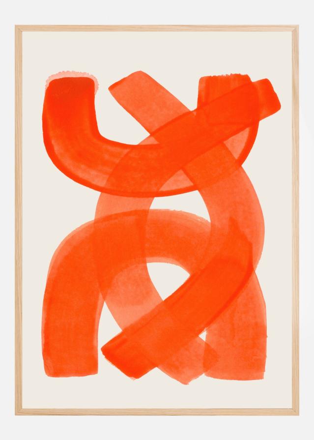 Bildverkstad Orange Strokes Poster