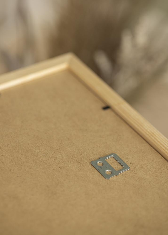 Ram med passepartou Rahmen Eiche holz 45x90 cm - Passepartout Weiß 23x70 cm