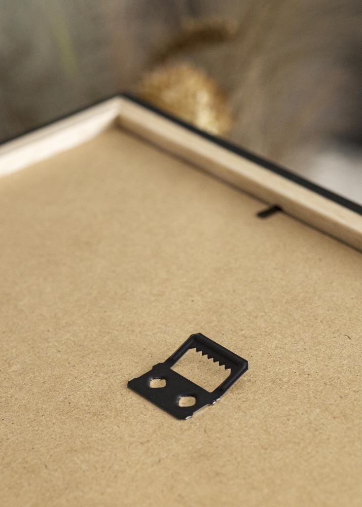 Ram med passepartou Rahmen Stilren schwarz Eiche 40x50 cm - Passepartout Weiß 30x40 cm