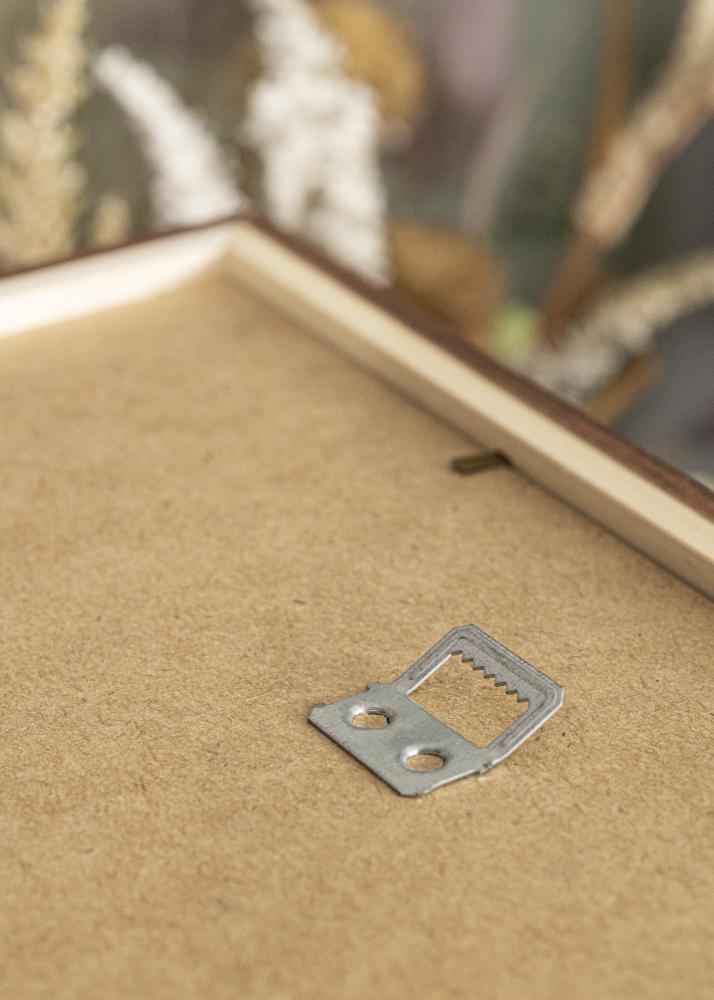 Ram med passepartou Rahmen Stilren heiß braun 40x40 cm - Passepartout Weiß 28x28 cm