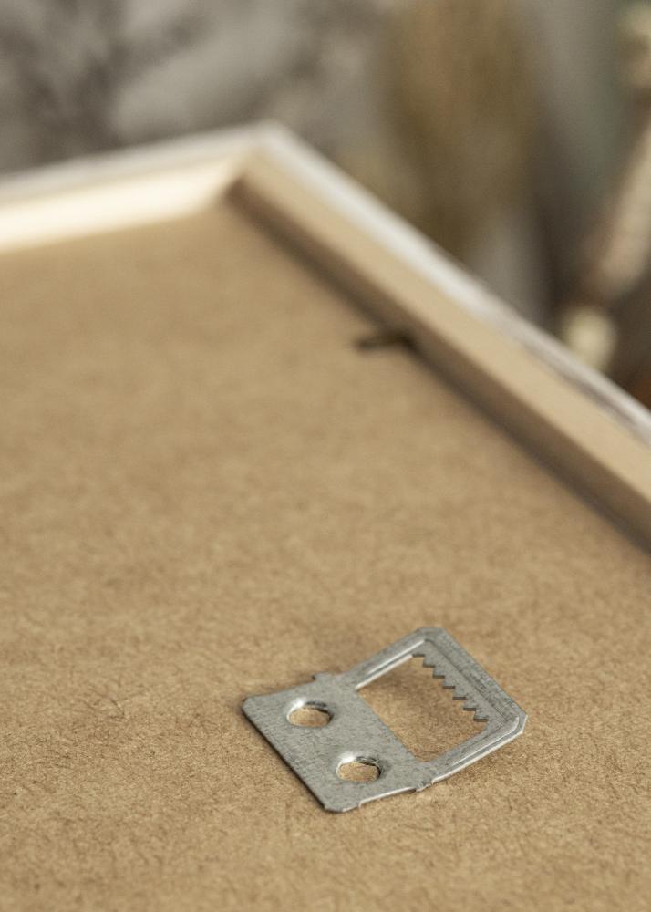 Ram med passepartou Rahmen Stilren Vintage Weiß 30x40 cm - Passepartout Weiß 21x29,7 cm