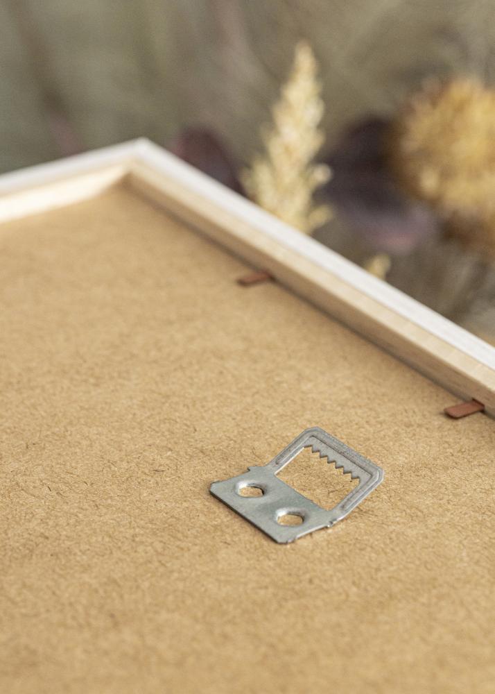 Ram med passepartou Rahmen Stilren weiße Eiche 40x50 cm - Passepartout Weiß 12x15 inches