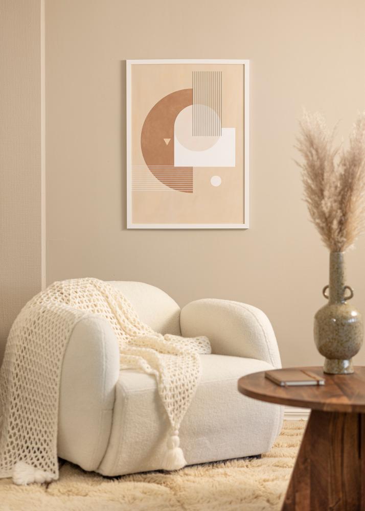 Ram med passepartou Rahmen BGA Classic Weiß 50x100 cm - Passepartout Weiß 40x90 cm