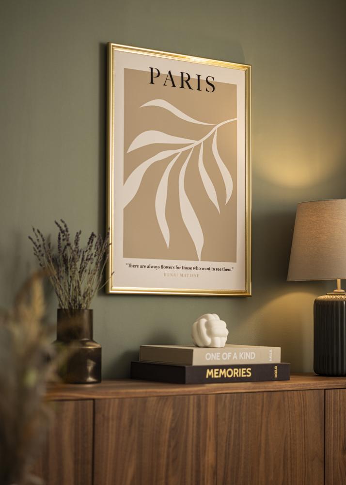 Ram med passepartou Rahmen Gala Gold 70x100 cm - Passepartout Weiß 50x85 cm