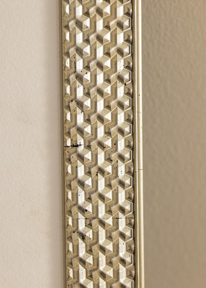 Ram med passepartou Rahmen Grace Silber 30x40 cm - Passepartout Weiß 22x32 cm