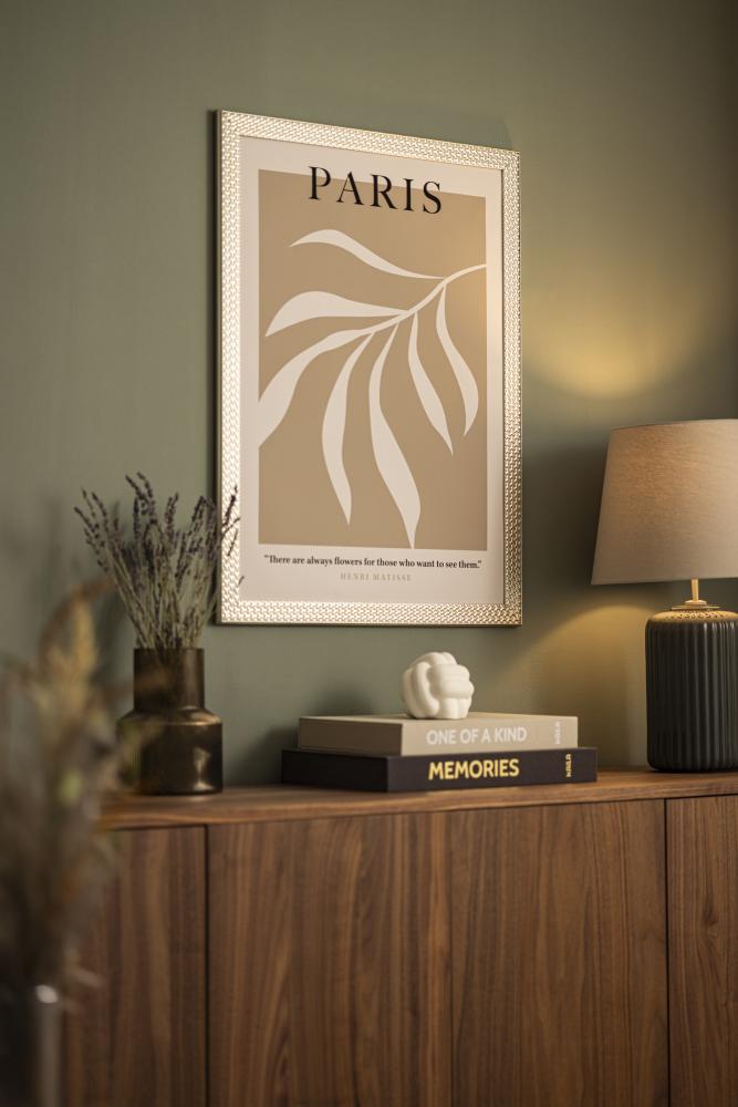 Ram med passepartou Rahmen Grace Silber 30x40 cm - Passepartout Weiß 22x32 cm