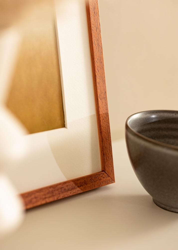 Ram med passepartou Rahmen Ares Kirsche 40x50 cm - Passepartout Weiß 31,5x40 cm