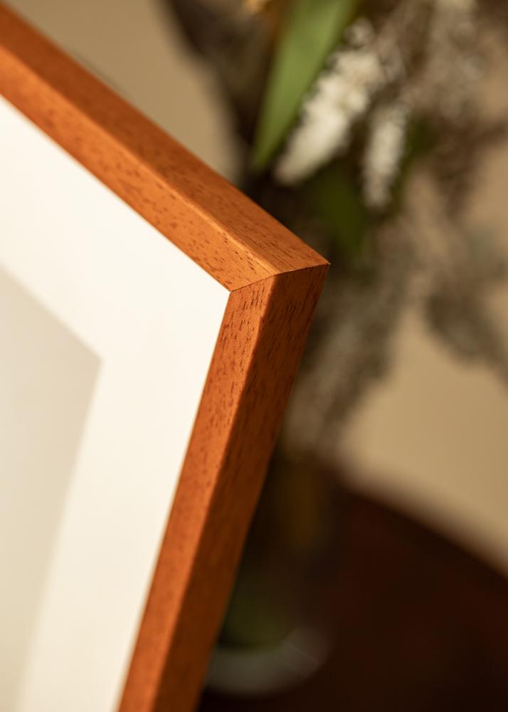 Ram med passepartou Rahmen Ares Kirsche 40x50 cm - Passepartout Weiß 31,5x40 cm