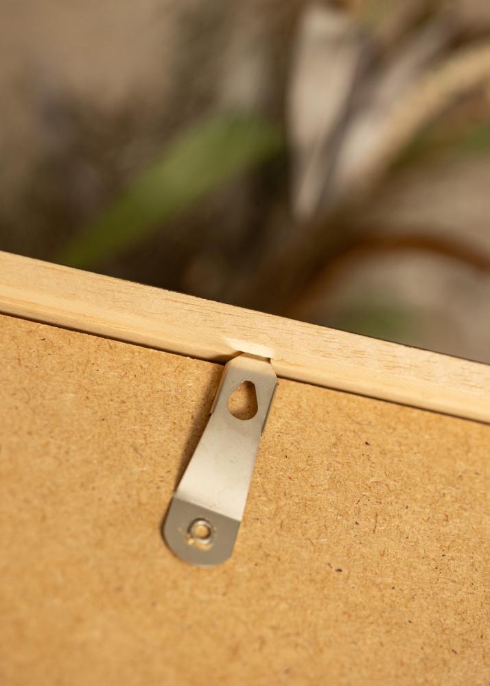 Ram med passepartou Rahmen Ares Teak 40x60 cm - Passepartout Weiß 25x50 cm