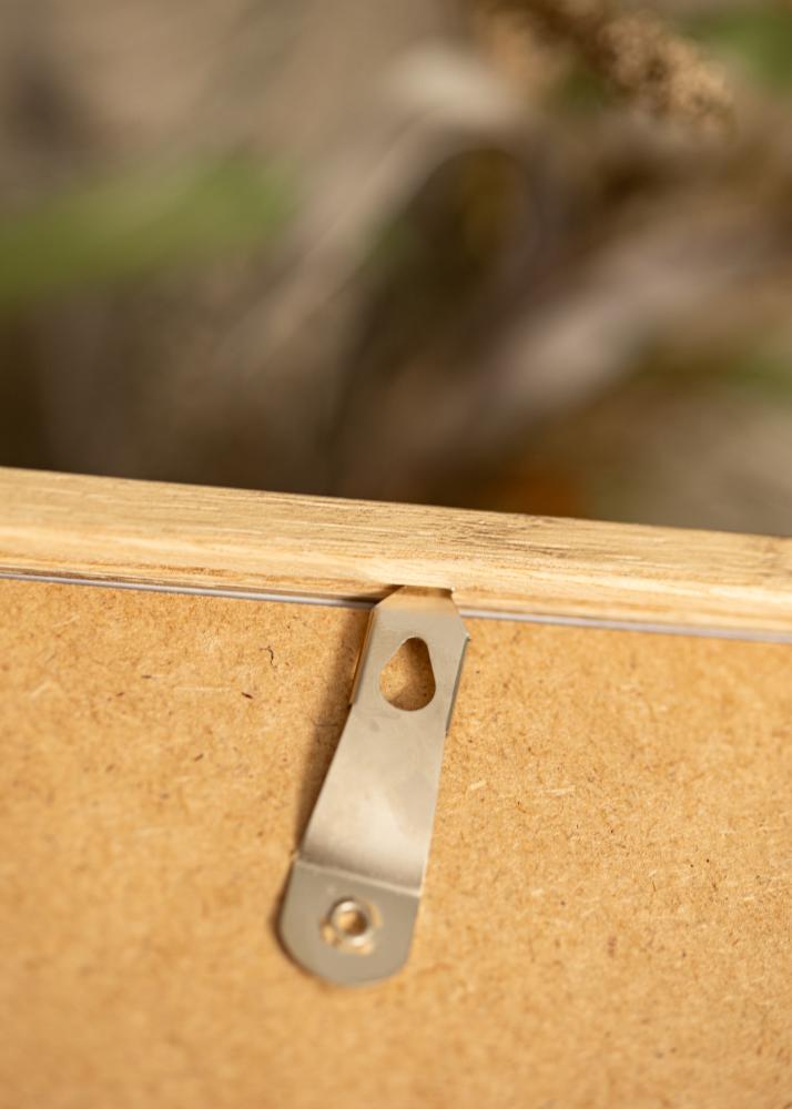 Ram med passepartou Rahmen Ares Natur Eiche 50x70 cm - Passepartout Weiß 15x23 inches