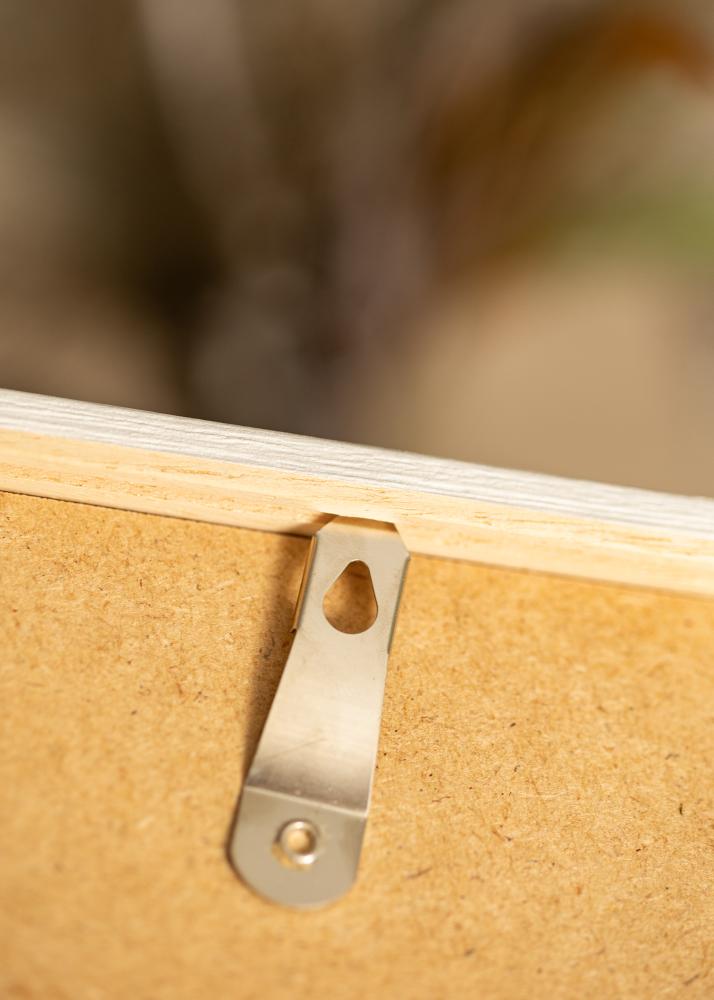 Ram med passepartou Rahmen Ares weiße Eiche 40x40 cm - Passepartout Weiß 12x12 inches