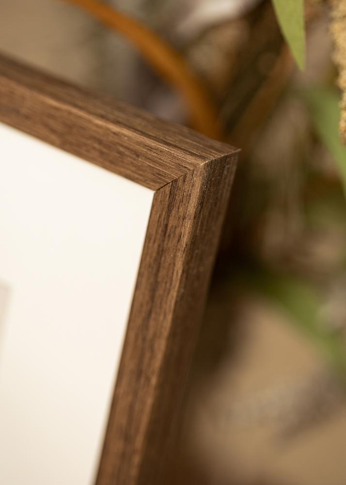 Ram med passepartou Rahmen Ares Walnuss 30x30 cm - Passepartout Weiß 20x20 cm