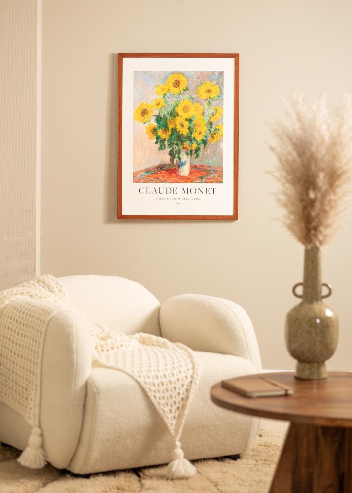 Ram med passepartou Rahmen Hermes Kirsche 42x59,4 cm - Passepartout Weiß 25x38 cm