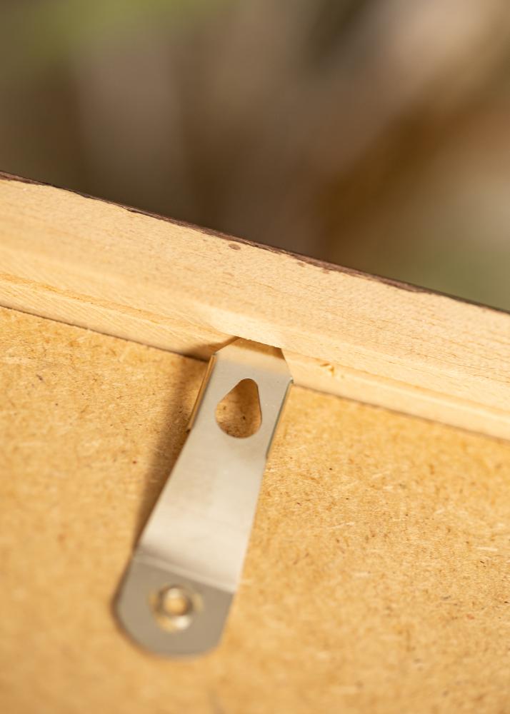 Ram med passepartou Rahmen Hermes Teak 40x50 cm - Passepartout Weiß 28x35 cm