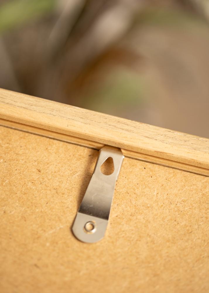 Ram med passepartou Rahmen Hermes natürlich Eiche 40x50 cm - Passepartout Weiß 28x38 cm