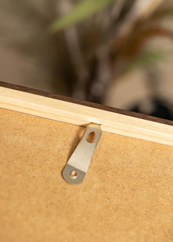 Ram med passepartou Rahmen Hermes Walnuss 70x90 cm - Passepartout Weiß 55x70 cm