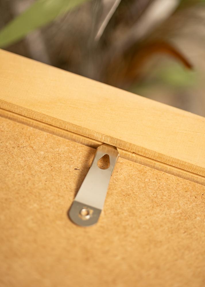 Ram med passepartou Rahmen Juno Holz 40x50 cm - Passepartout Weiß 27,5x37 cm