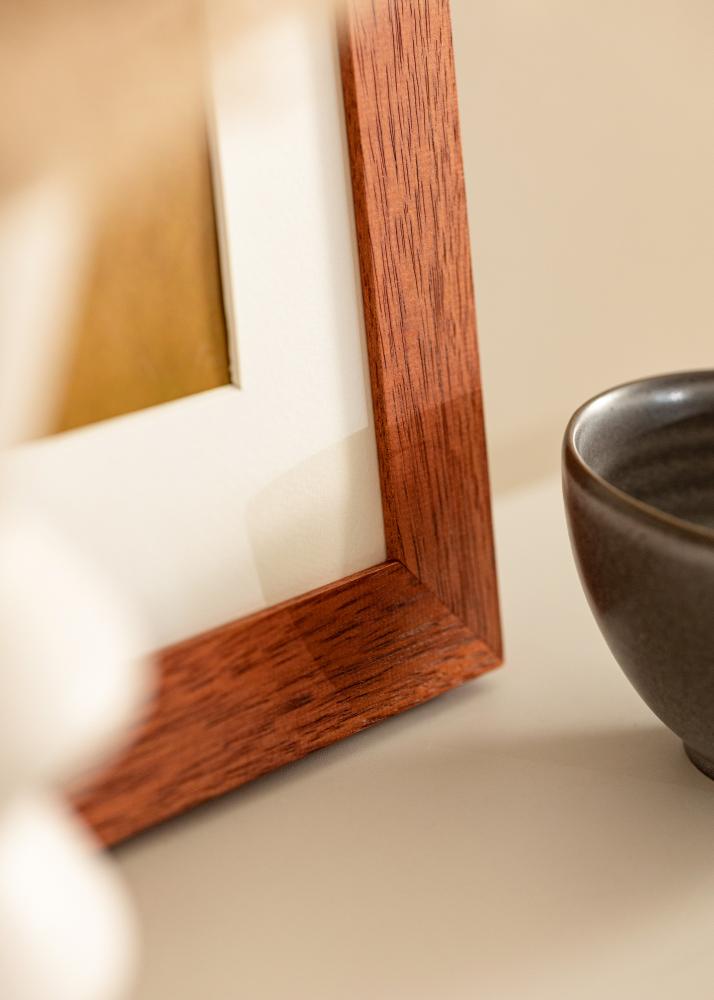 Ram med passepartou Rahmen Juno Kirsche 40x60 cm - Passepartout Weiß 30x50 cm