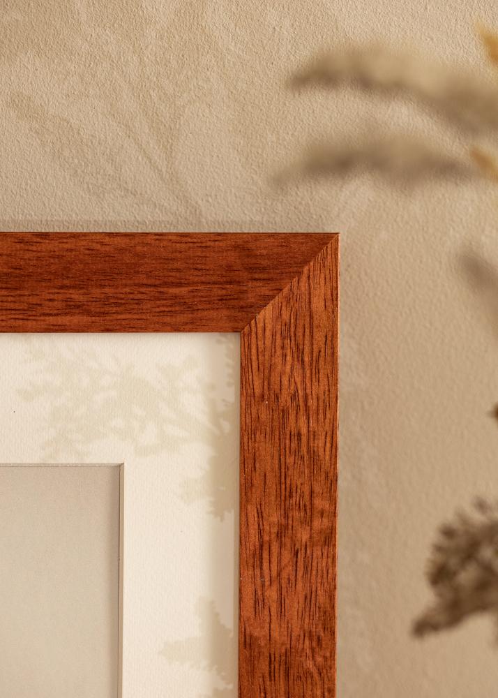 Ram med passepartou Rahmen Juno Kirsche 40x60 cm - Passepartout Weiß 30x50 cm