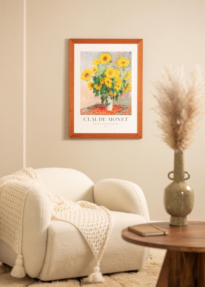 Ram med passepartou Rahmen Juno Kirsche 40x60 cm - Passepartout Weiß 30x50 cm