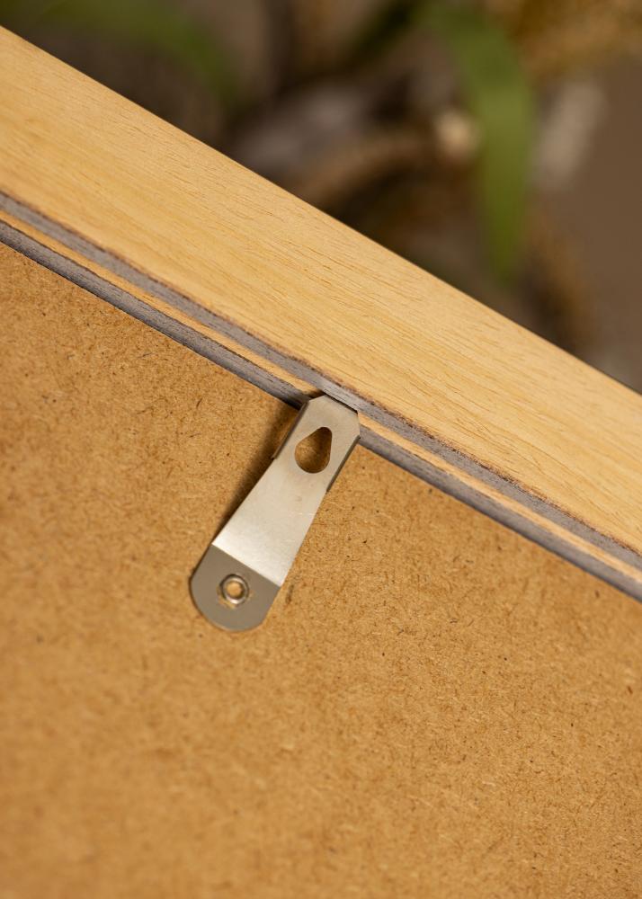 Ram med passepartou Rahmen Juno Grau 70x100 cm - Passepartout Weiß 62x93 cm