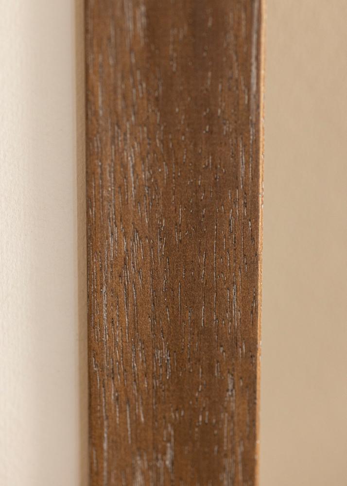 Ram med passepartou Rahmen Juno Grau 70x100 cm - Passepartout Weiß 62x93 cm