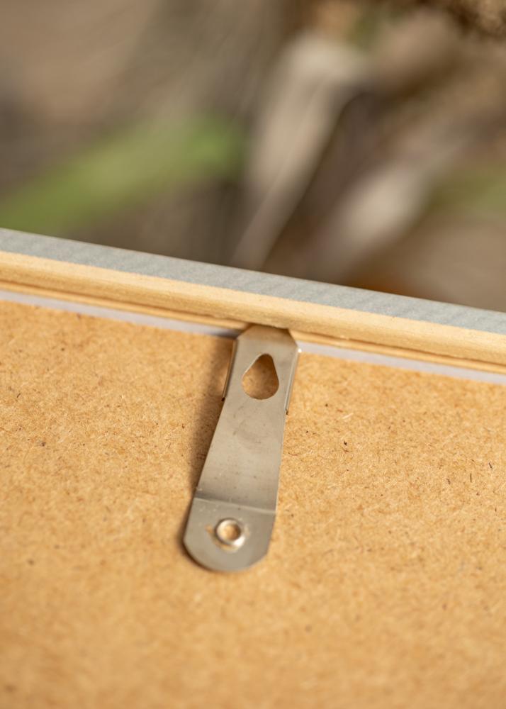 Ram med passepartou Rahmen Ares Silber 30x40 cm - Passepartout Weiß 22x32 cm