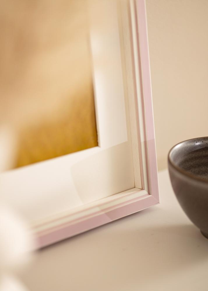 Ram med passepartou Rahmen Diana Rosa 20x20 cm - Passepartout Weiß 15x15 cm