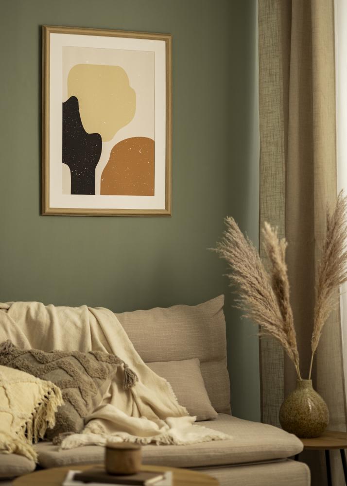 Ram med passepartou Rahmen Västkusten Eiche 60x80 cm - Passepartout Weiß 50x69 cm