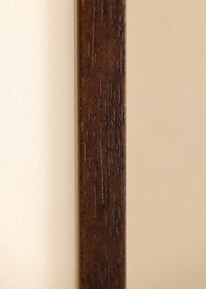 Ram med passepartou Rahmen Edsbyn Walnuss 25x40 cm - Passepartout Weiß 15x30 cm