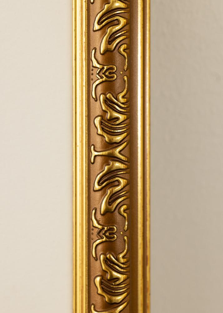 Ram med passepartou Rahmen Swirl Gold 30x40 cm - Passepartout Weiß 21x29,7 cm