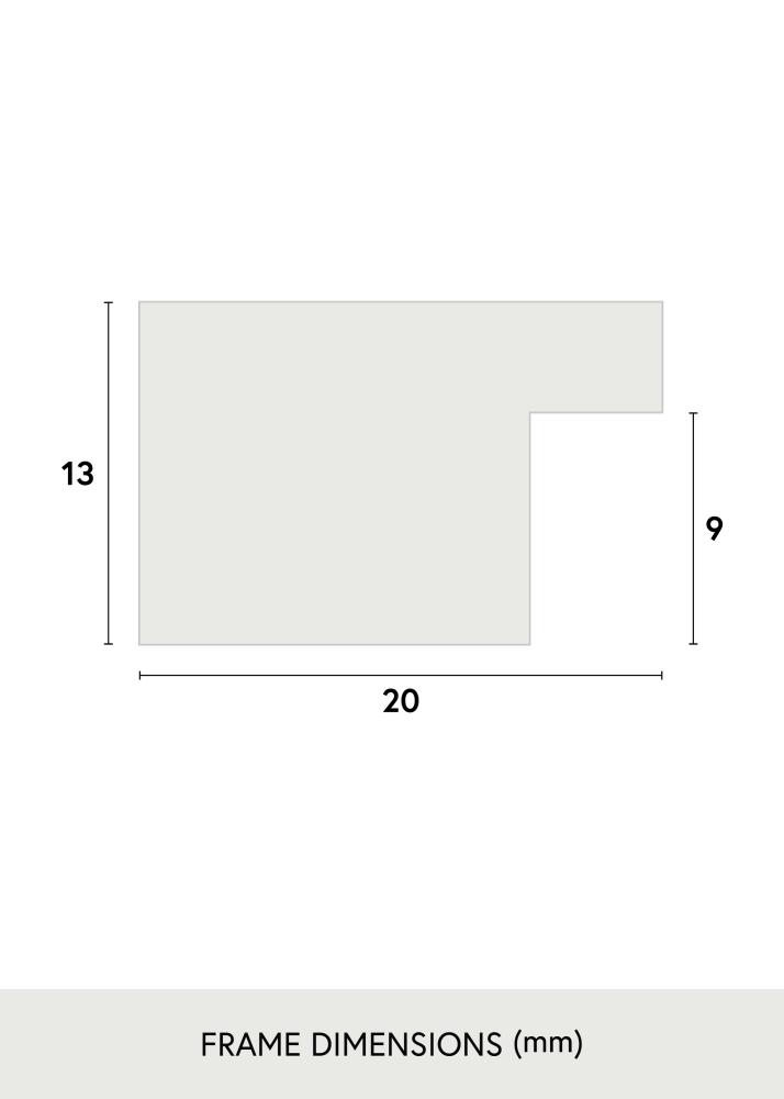 Jämtlands Ramfabrik Rahmen Jämtland Acrylglas Schwarz 27x48 cm