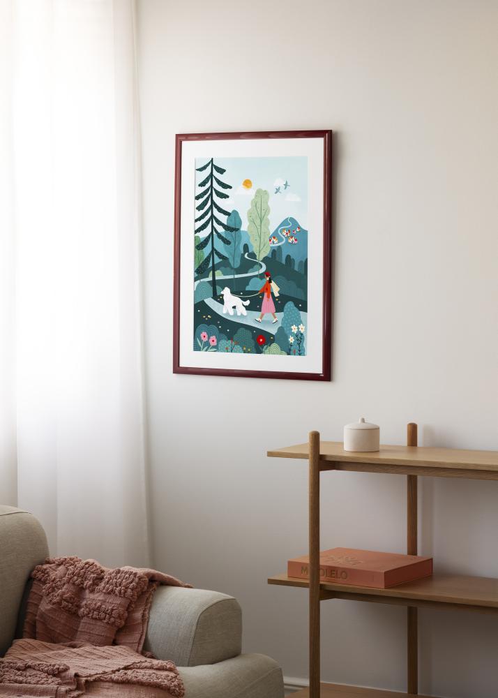 Jämtlands Ramfabrik Rahmen Dorset Acrylglas Dunkelrot 21x29,7 cm (A4)