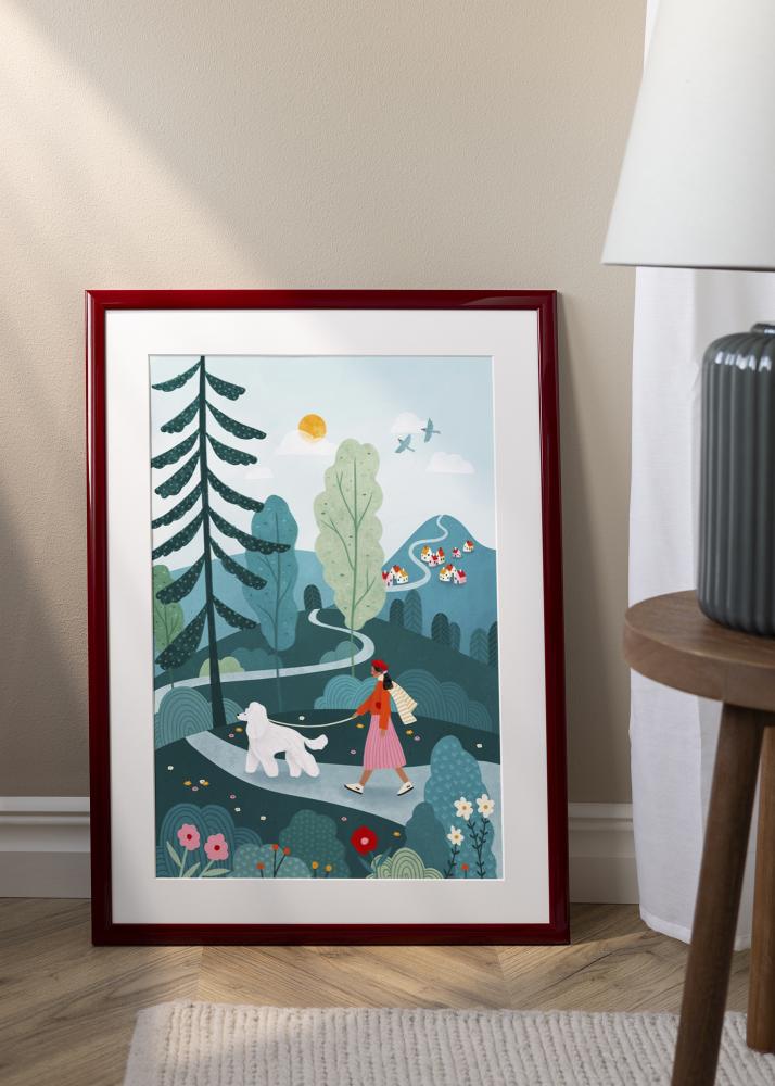 Jämtlands Ramfabrik Rahmen Dorset Acrylglas Dunkelrot 21x29,7 cm (A4)