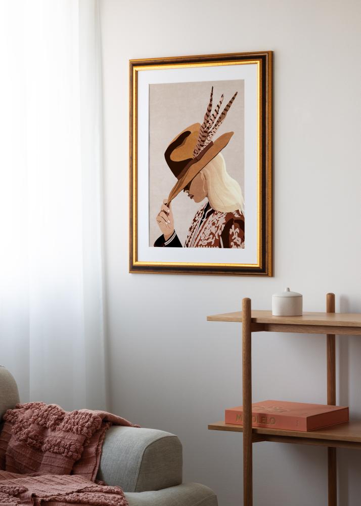 Jämtlands Ramfabrik Rahmen Aberystwyth Acrylglas Gold 21x29,7 cm (A4)