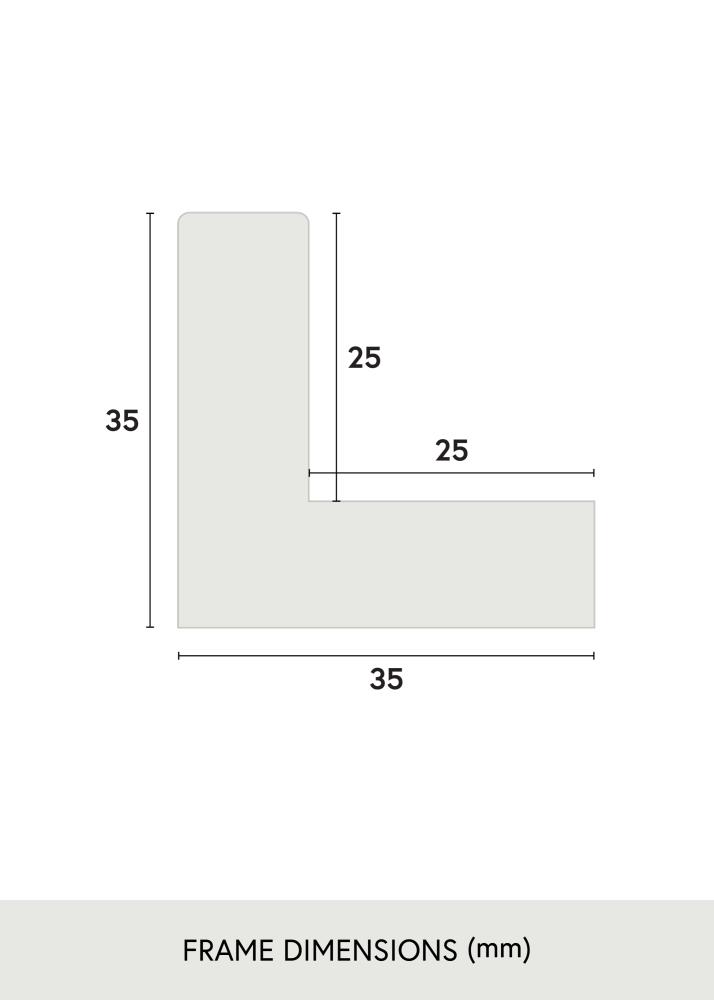 Jämtlands Ramfabrik Rahmen Sussex Acrylglas Schwarz/Silber 40x40 cm
