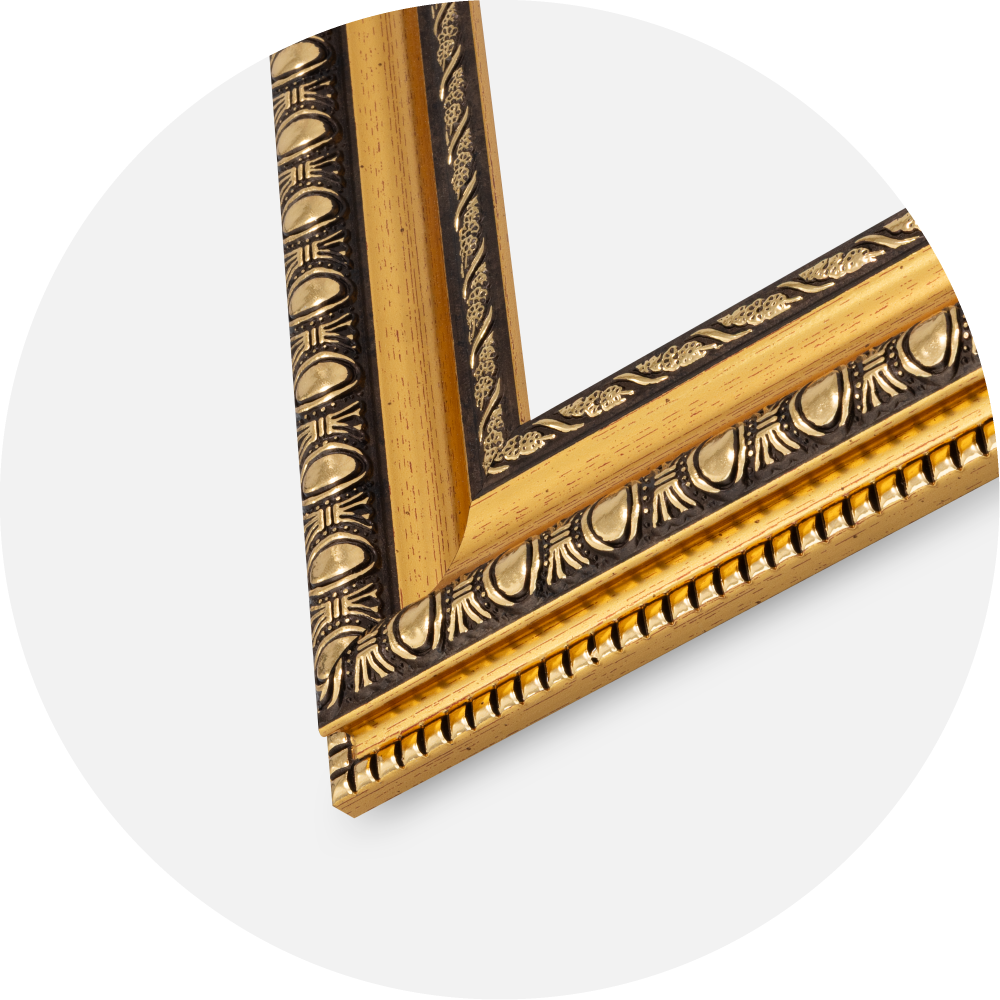 Jämtlands Ramfabrik Rahmen Ornato Acrylglas Gold 21x29,7 cm (A4)