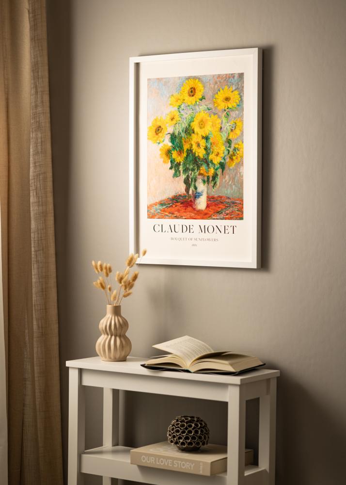 Ram med passepartou BGA Kastenrahmen Weiß 40x60 cm - Passepartout Weiß 32,9x48,3 cm