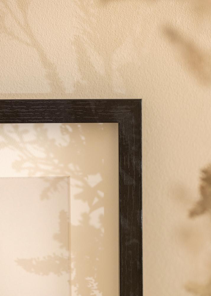 Ram med passepartou BGA Kastenrahmen Schwarz 30x45 cm - Passepartout Weiß 8x14 inches