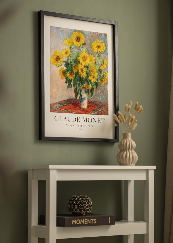 Ram med passepartou BGA Kastenrahmen Schwarz 30x45 cm - Passepartout Weiß 8x14 inches