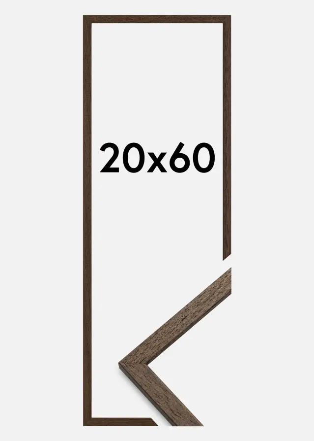 Galleri 1 Rahmen Edsbyn Acrylglas Walnuss 20x60 cm