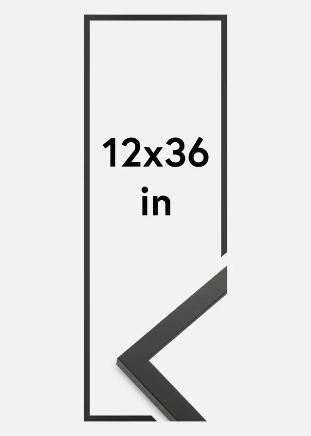 Artlink Rahmen Trendy Acrylglas Schwarz 12x36 inches (30,48x91,44 cm)