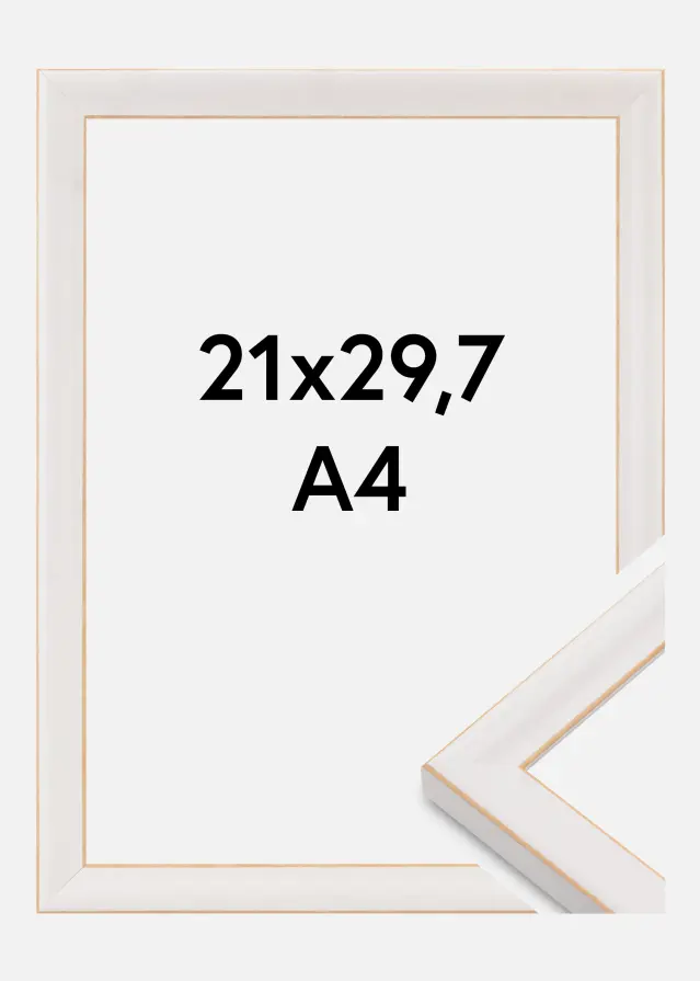 Jämtlands Ramfabrik Rahmen Marie Claire Acrylglas Weiß 21x29,7 cm (A4)