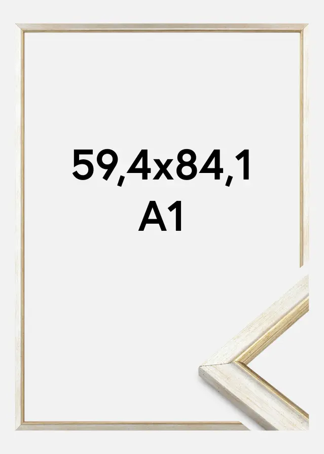 Jämtlands Ramfabrik Rahmen Marisa Acrylglas Silber 59,4x84,1 cm (A1)