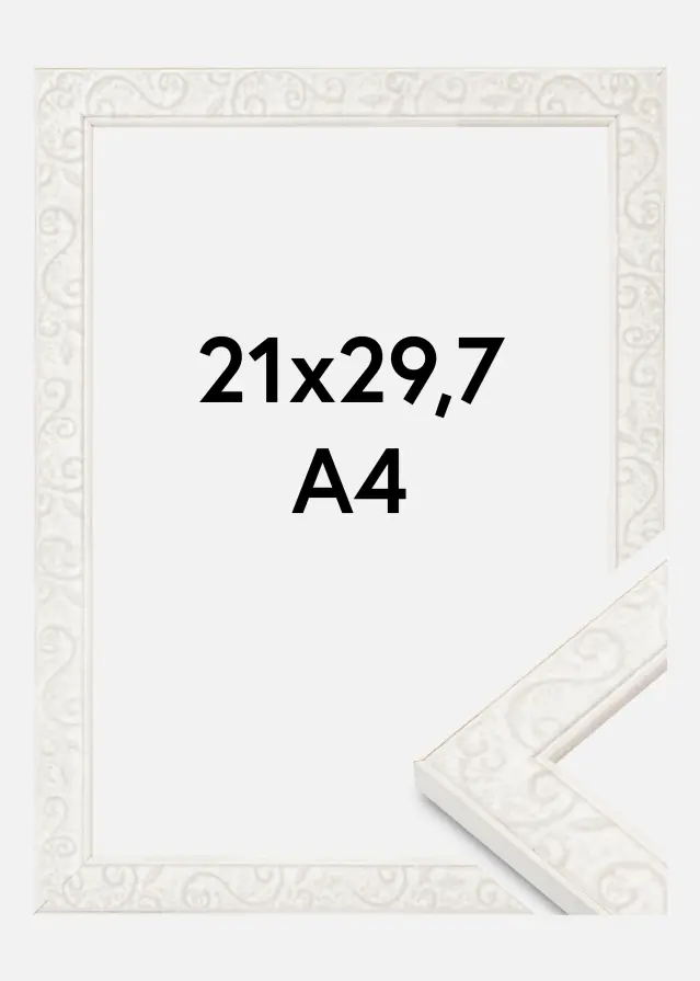 Jämtlands Ramfabrik Rahmen Milton Acrylglas Weiß 21x29,7 cm (A4)