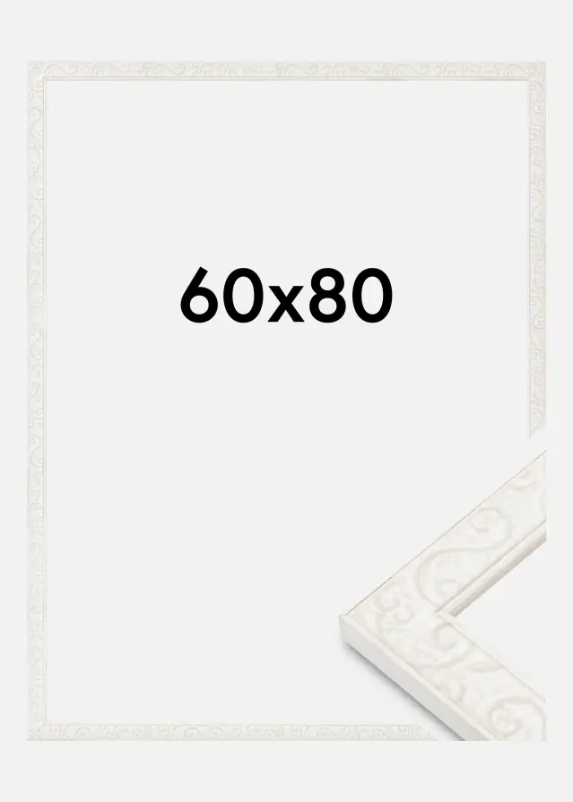 Jämtlands Ramfabrik Rahmen Milton Acrylglas Weiß 60x80 cm