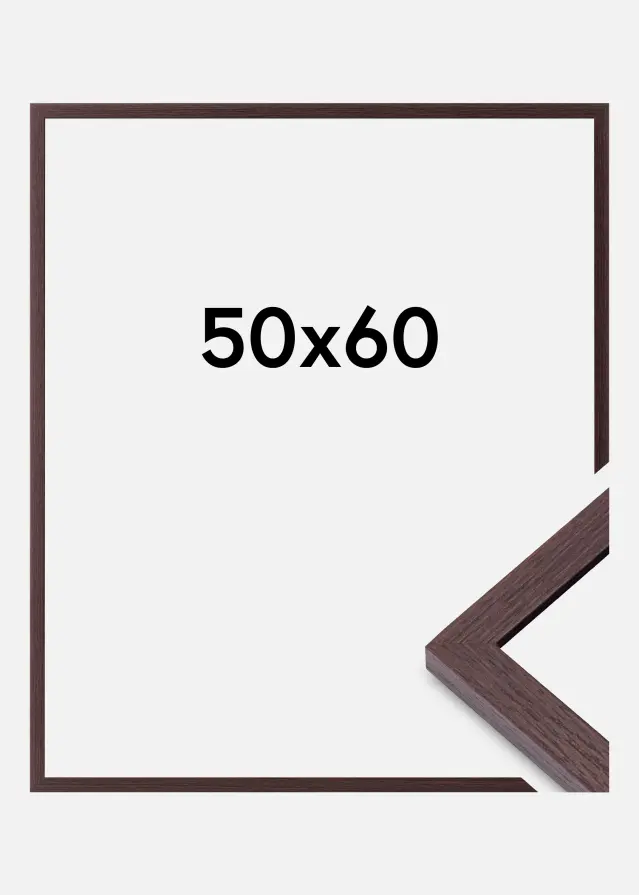 BGA Rahmen Modern Acrylglas Walnuss 50x60 cm