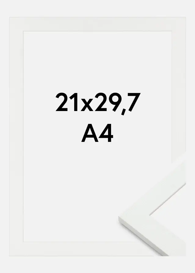 Jämtlands Ramfabrik Rahmen Sandra Acrylglas Weiß 21x29,7 cm (A4)