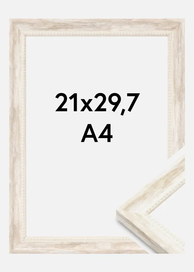 Jämtlands Ramfabrik Rahmen Soledad Acrylglas Weiß 21x29,7 cm (A4)