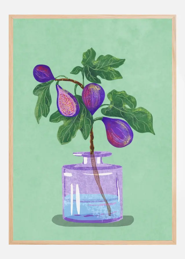 Bildverkstad Figs Branch In Vase Poster